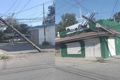 Se queda dormido al volante y derriba poste en Nava: Deja sin luz a varios sectores