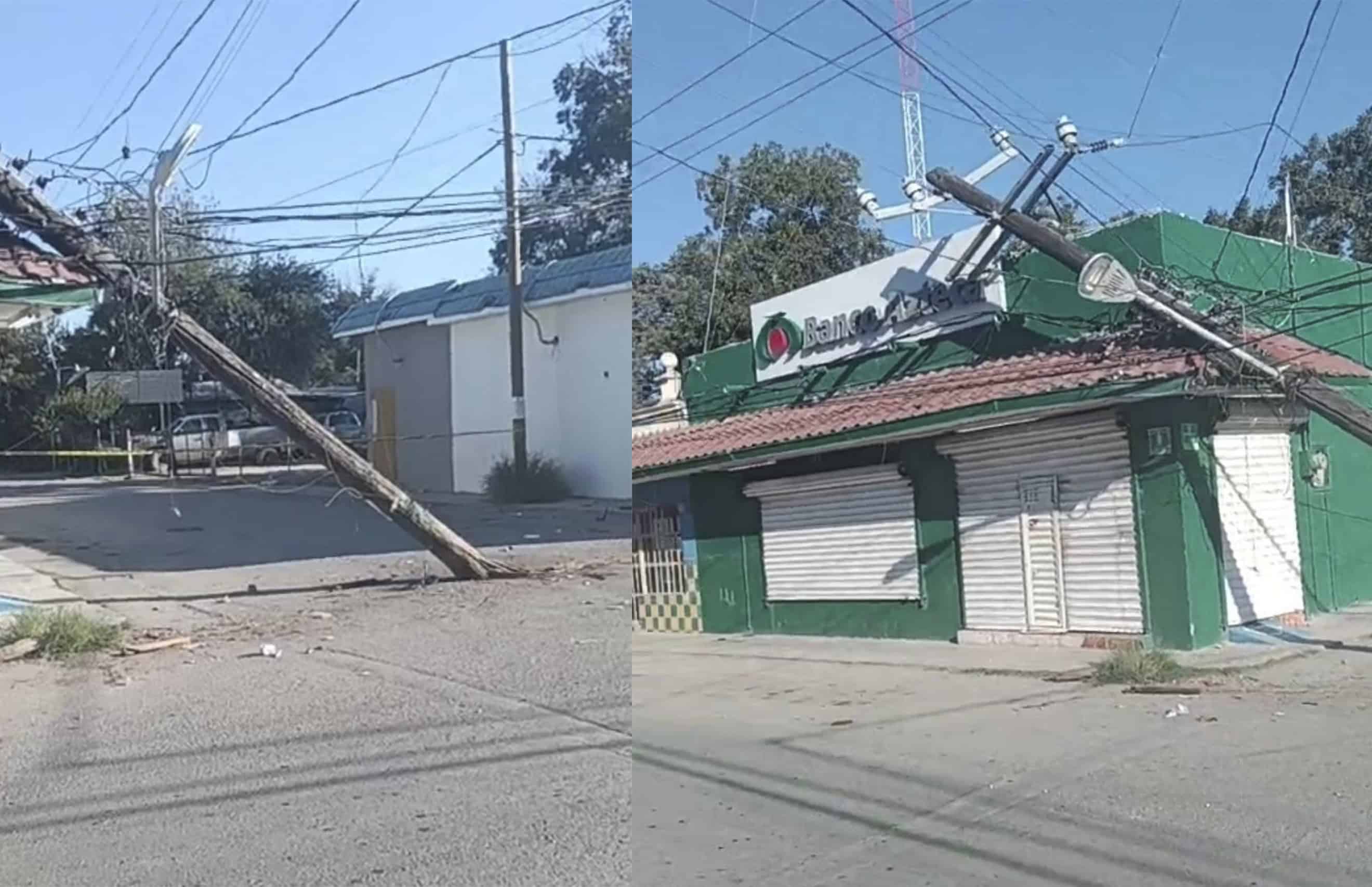 Se queda dormido al volante y derriba poste en Nava: Deja sin luz a varios sectores