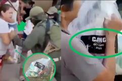 CJNG Reparte Despensas a Damnificados en Veracruz