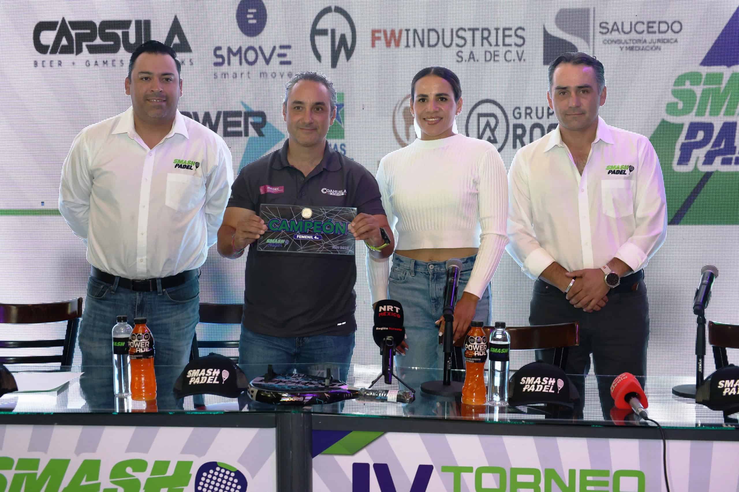 Presentan IV Torneo Anual de Pádel en Saltillo