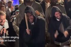 VIDEO: Justin Bieber sorprende al tocar tambora con banda sinaloense en Los Ángeles