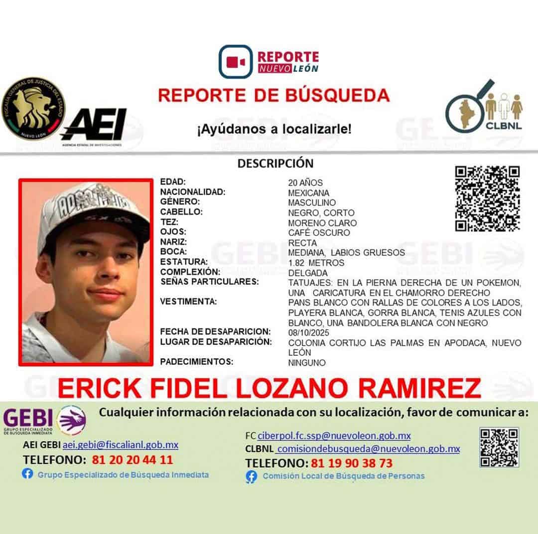 Hallazgo del cuerpo de Erick Fidel Lozano en Arteaga, Coahuila