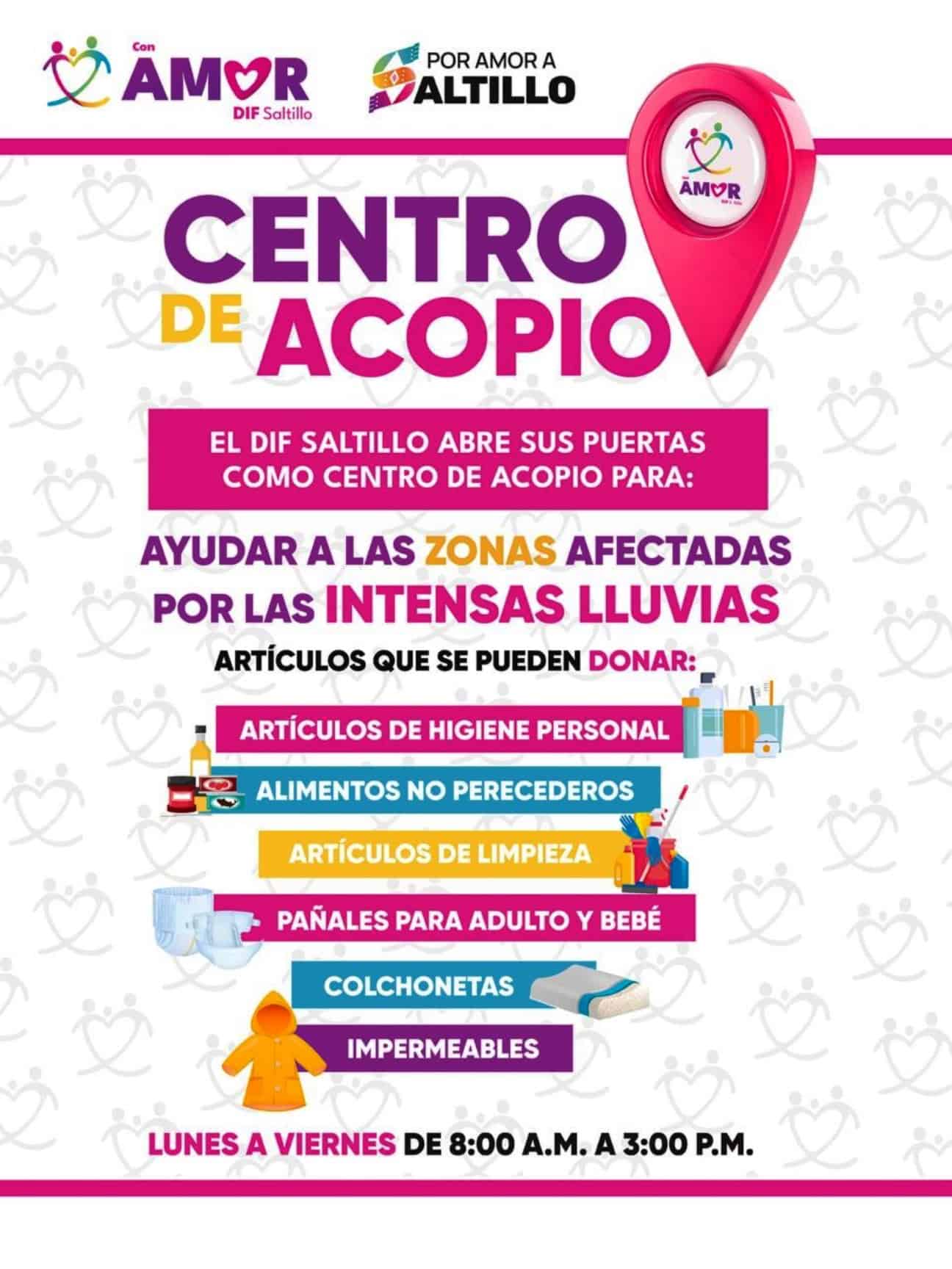 El centro de apoyo se encuentra en el DIF Saltillo ubicado en la calle Dámaso Rodríguez 275, colonia Nuevo Centro Metropolitano.