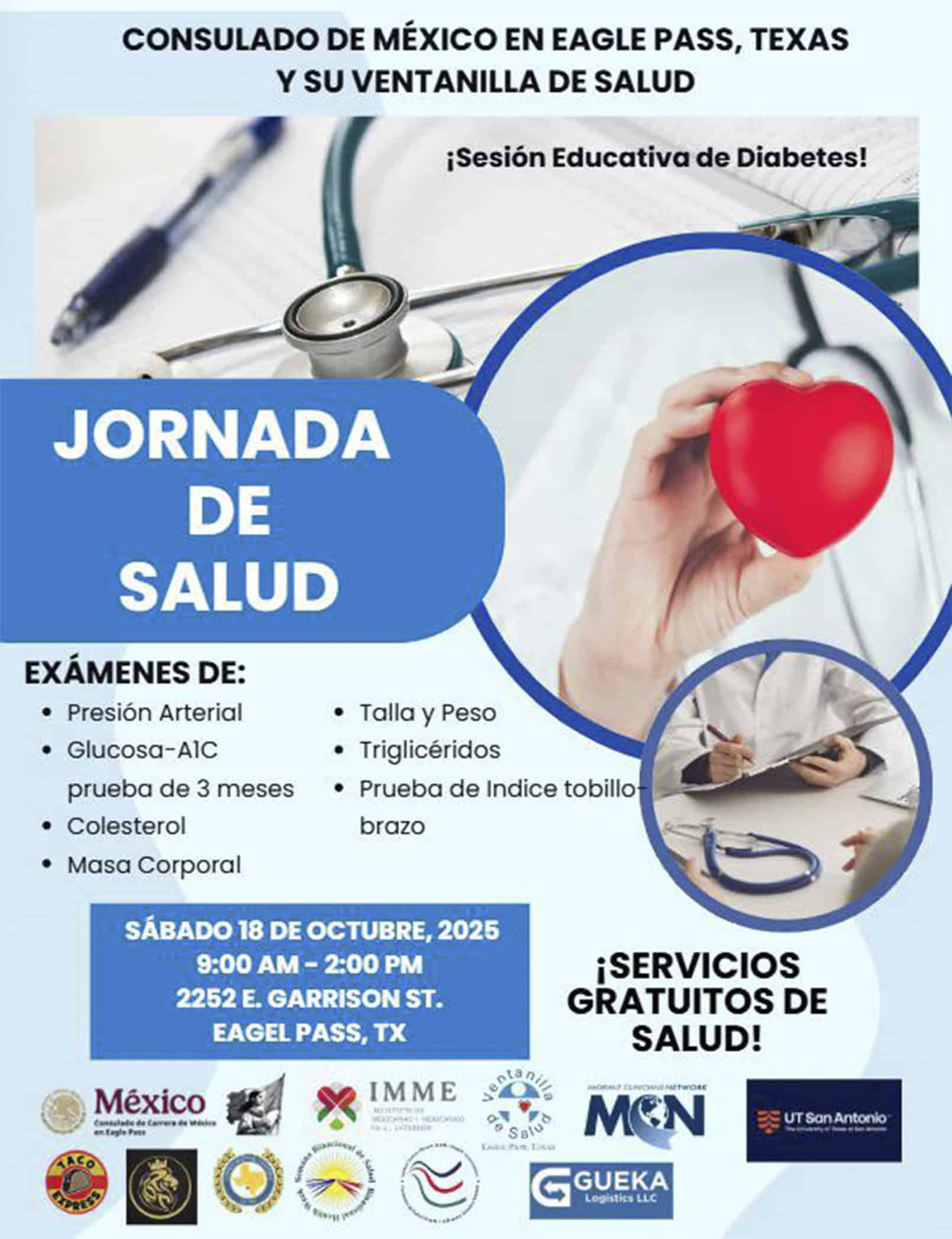 Consulado en Eagle Pass ofrecerá jornada médica gratuita este sábado