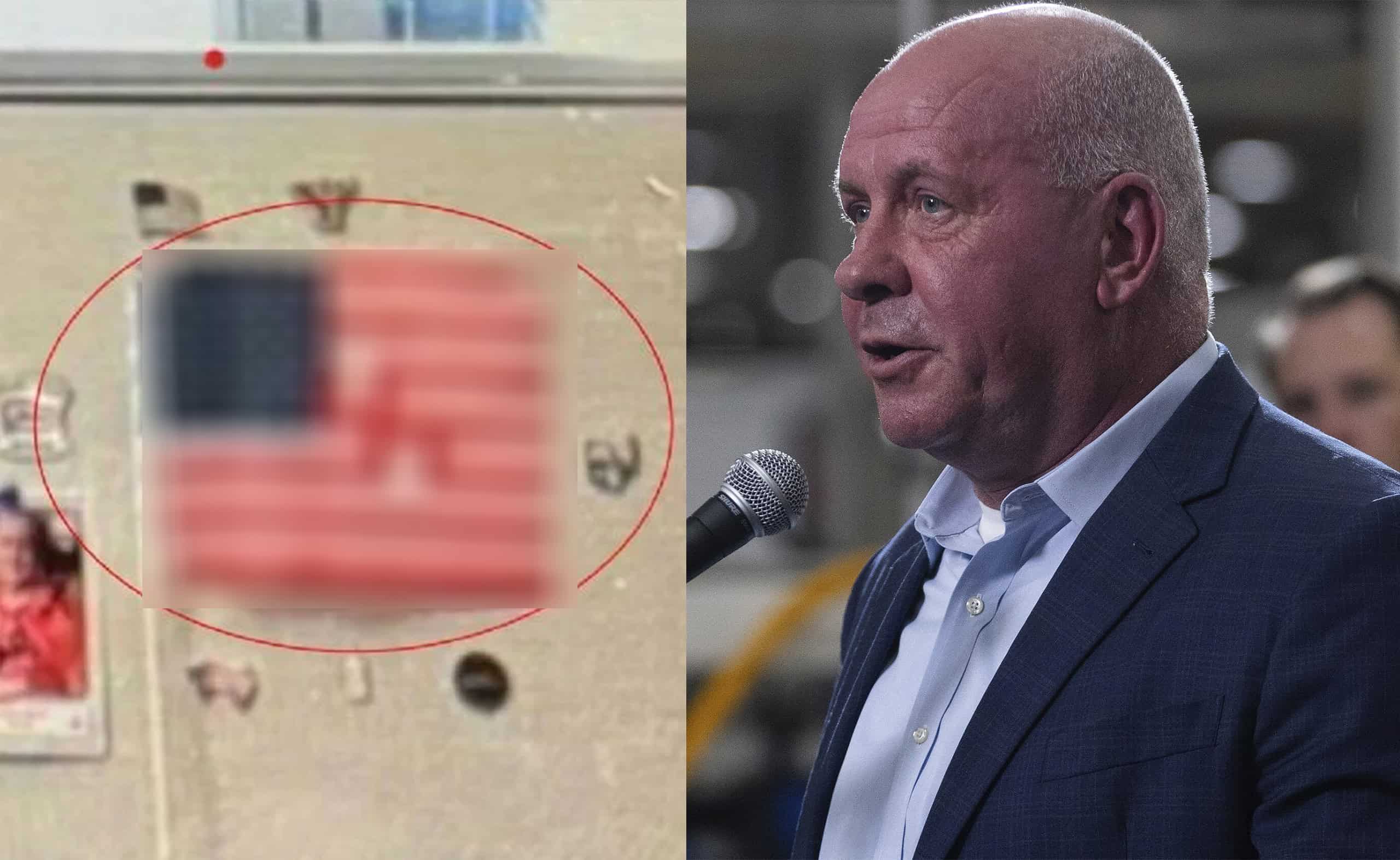 Encuentran bandera de EE. UU. con esvástica en oficina de congresista republicano