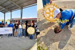 Club Rotario de Ciudad Acuña realiza brigada de reforestación en escuelas