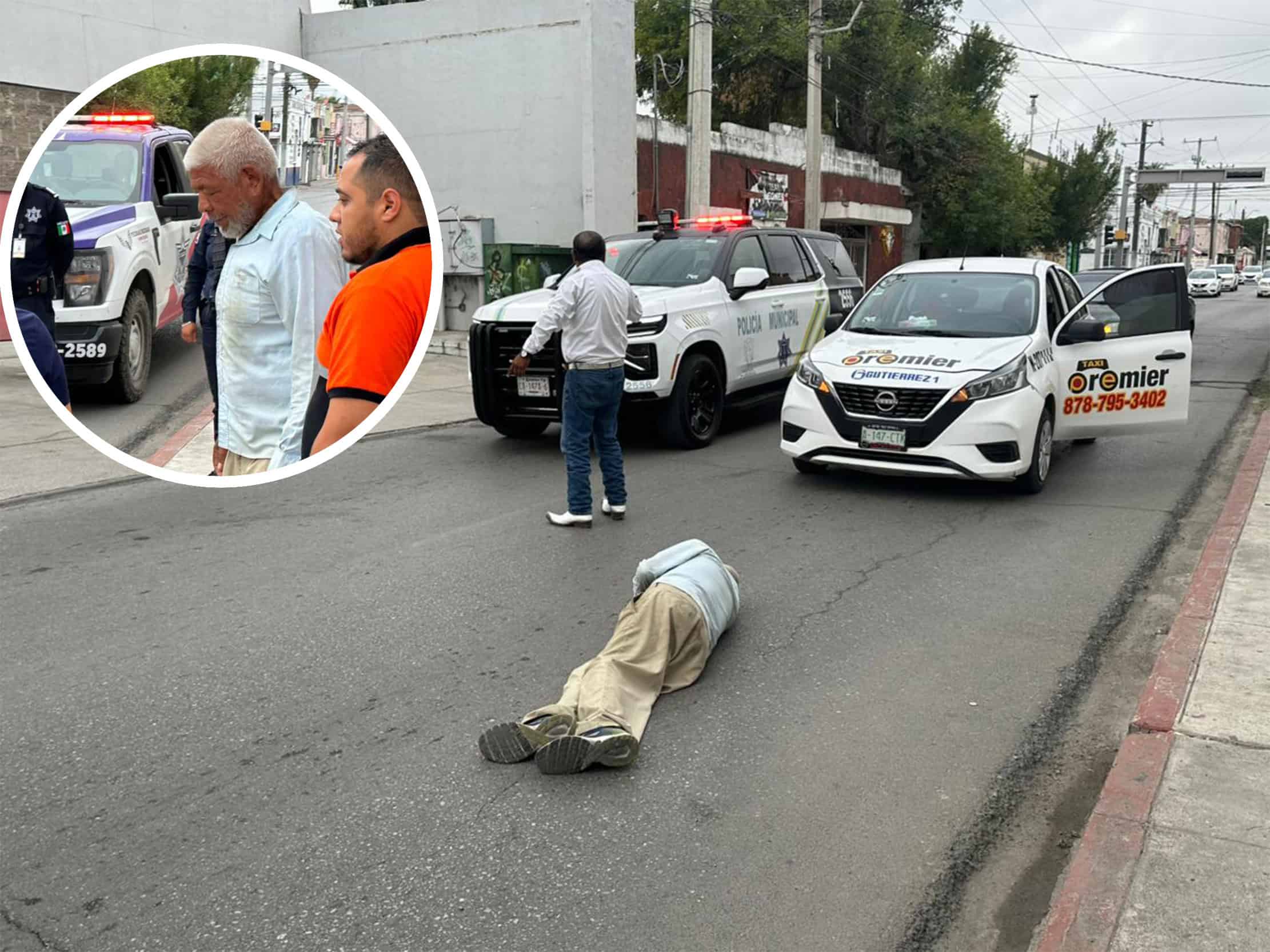 Rescatan a adulto mayor en situación de calle tras reporte de presunto atropello