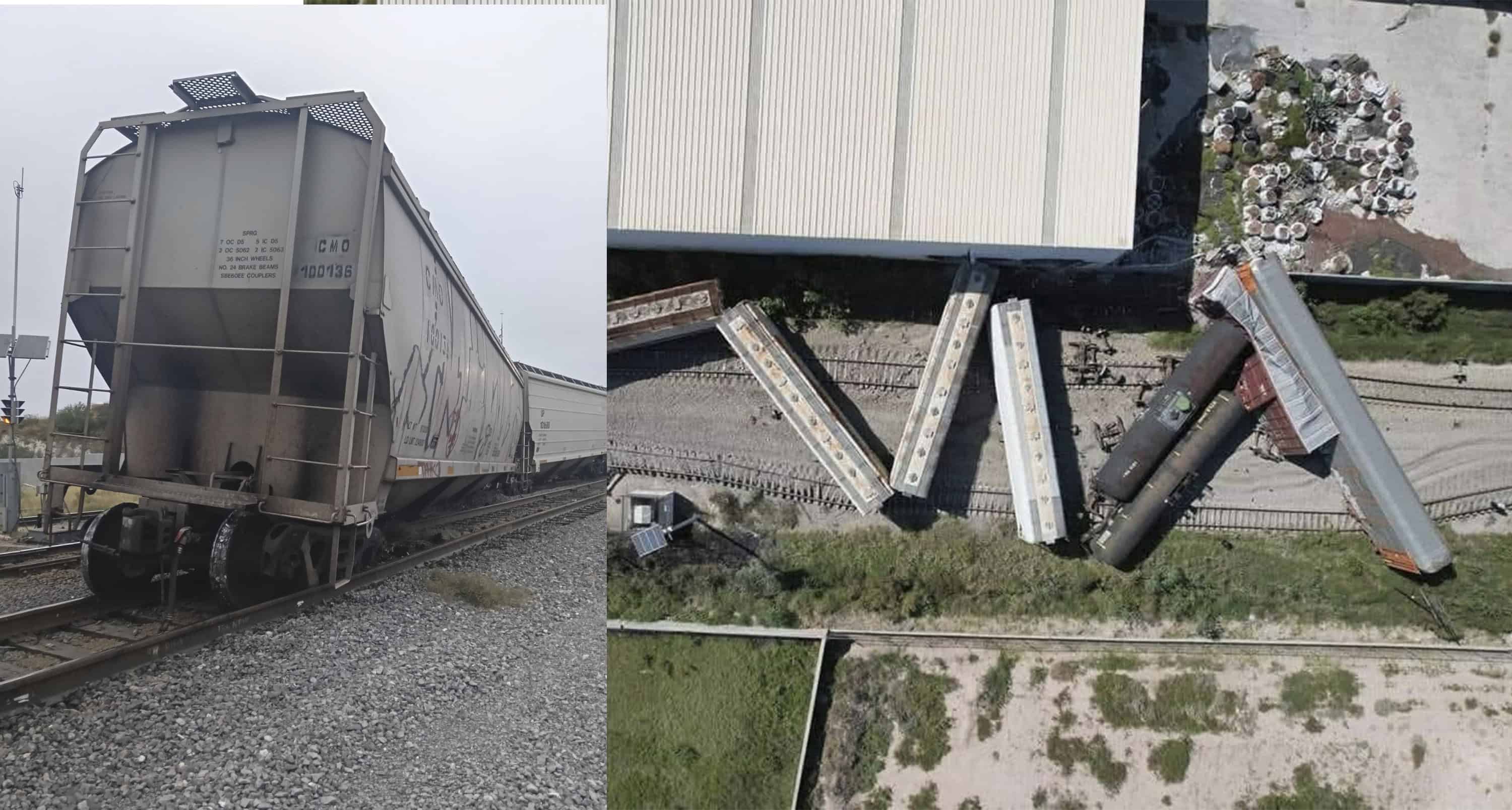 Se descarrilan seis vagones del tren en Río Escondido, Nava