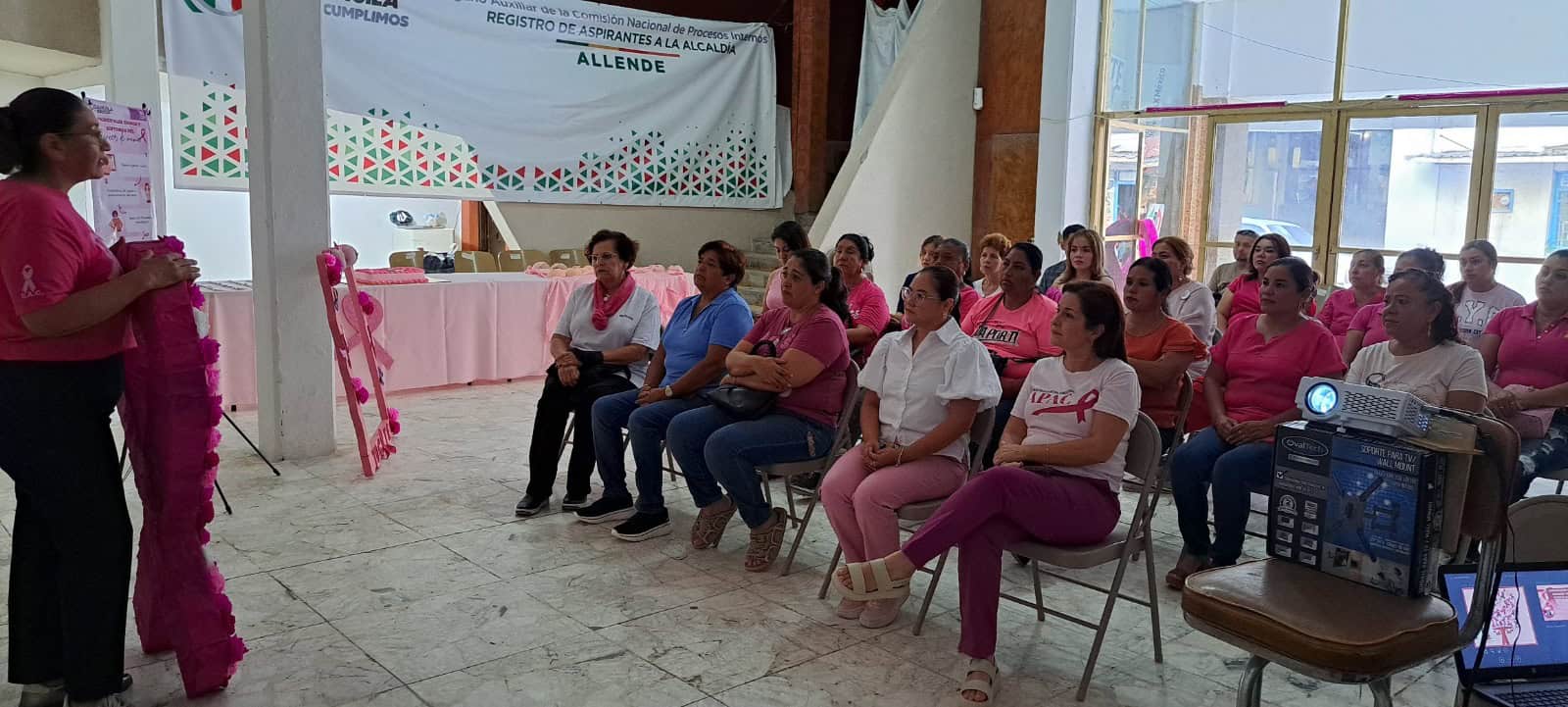 Promueven en Allende la concientización sobre el cáncer de mama
