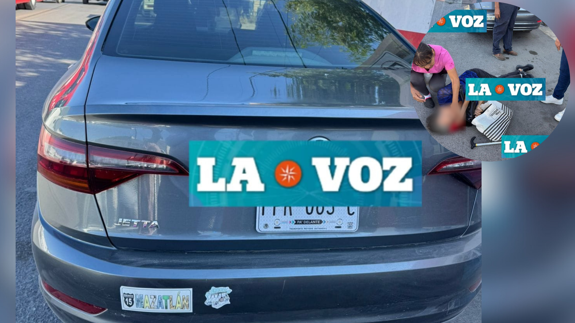 ¡De reversa!  Arrolla a abuelita el accidente que dejó malherida a la mujer de 70