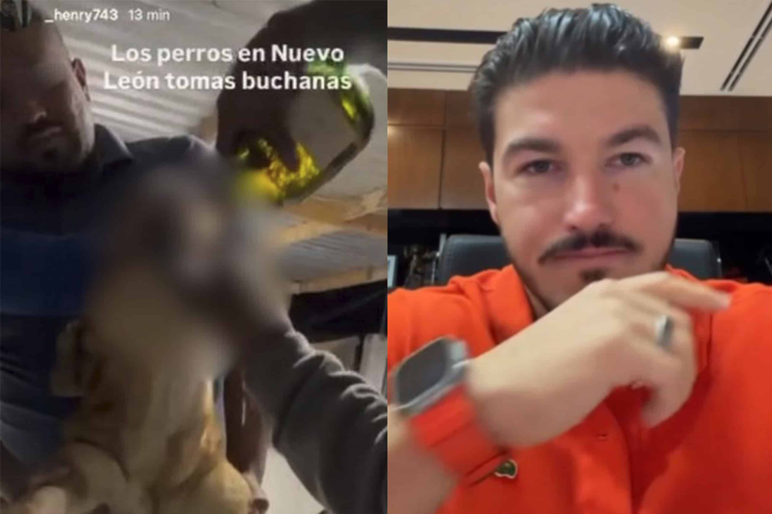 Samuel García anuncia sanciones penales contra sujetos que obligaron a un perro a beber whisky