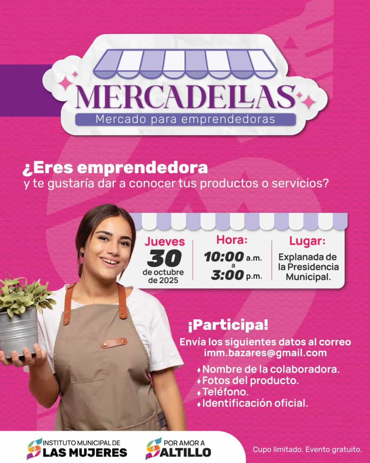 Tercera edición de Mercadellas en Saltillo: Apoyo a mujeres emprendedoras