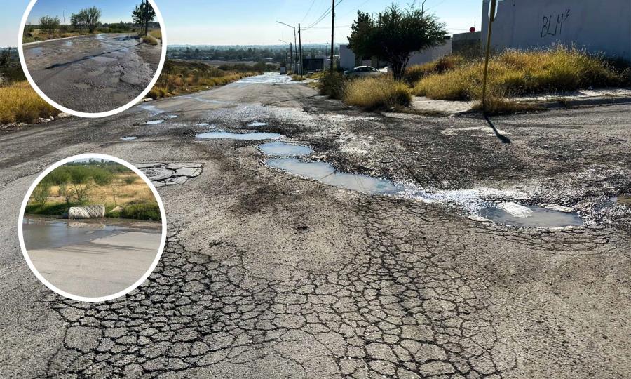 Exigen rehabilitación urgente del bulevar de Los Olivos en Piedras Negras