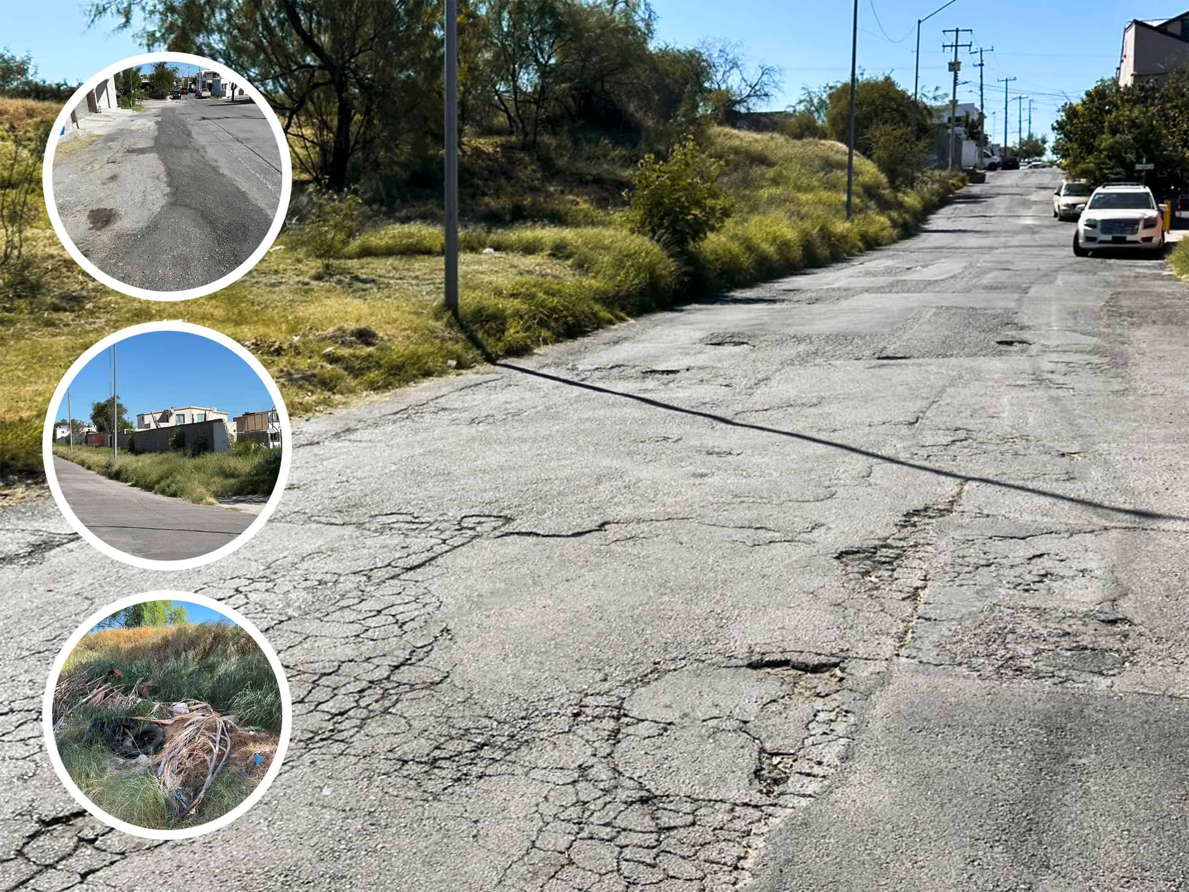 Vecinos de Palmas I exigen atención a calles deterioradas y abandono en limpieza
