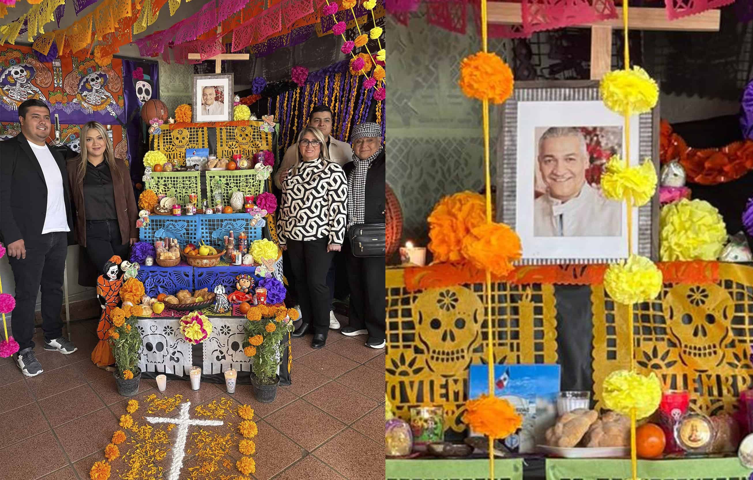 Rinden homenaje al profesor Santiago Ortega Medellín con altar de muertos