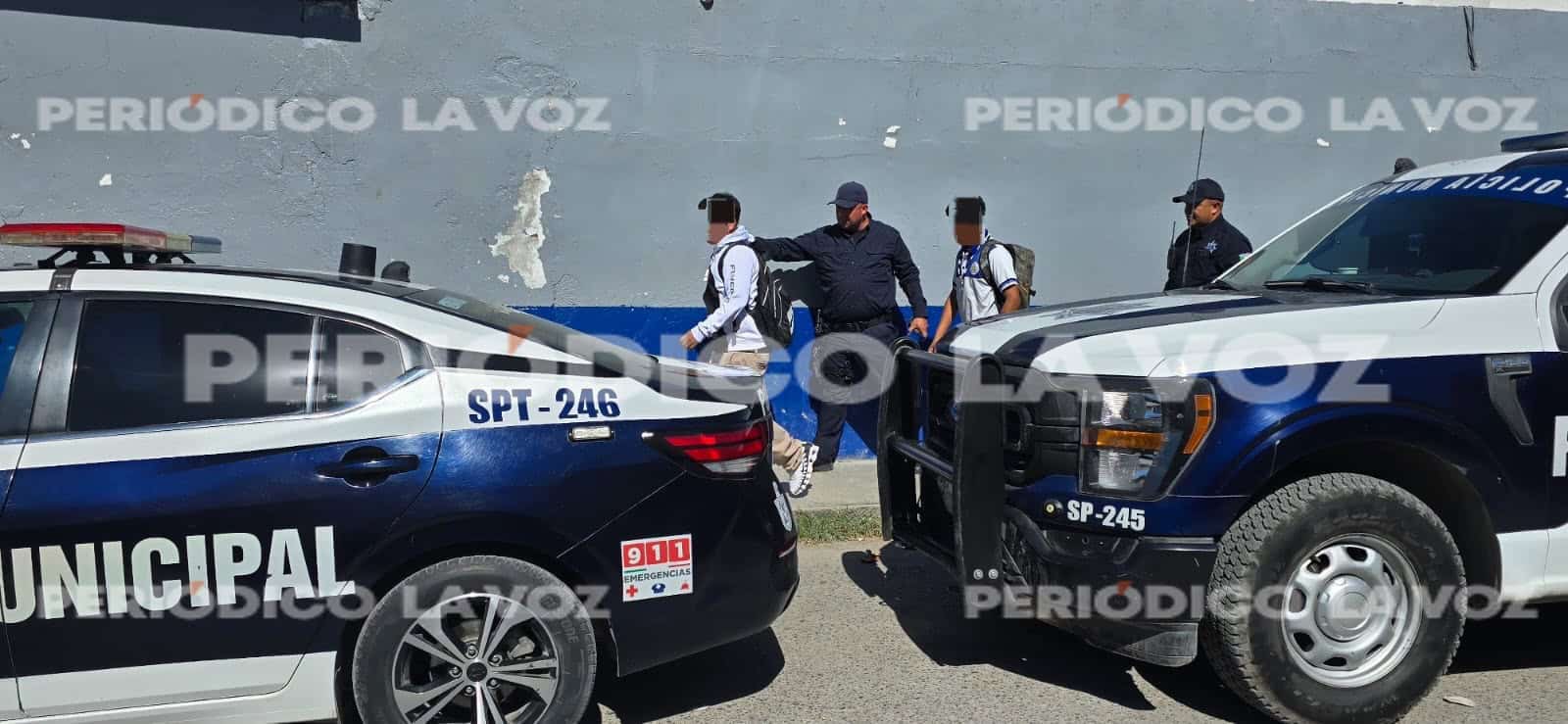 Adolescentes interceptados con sustancias cerca de secundaria