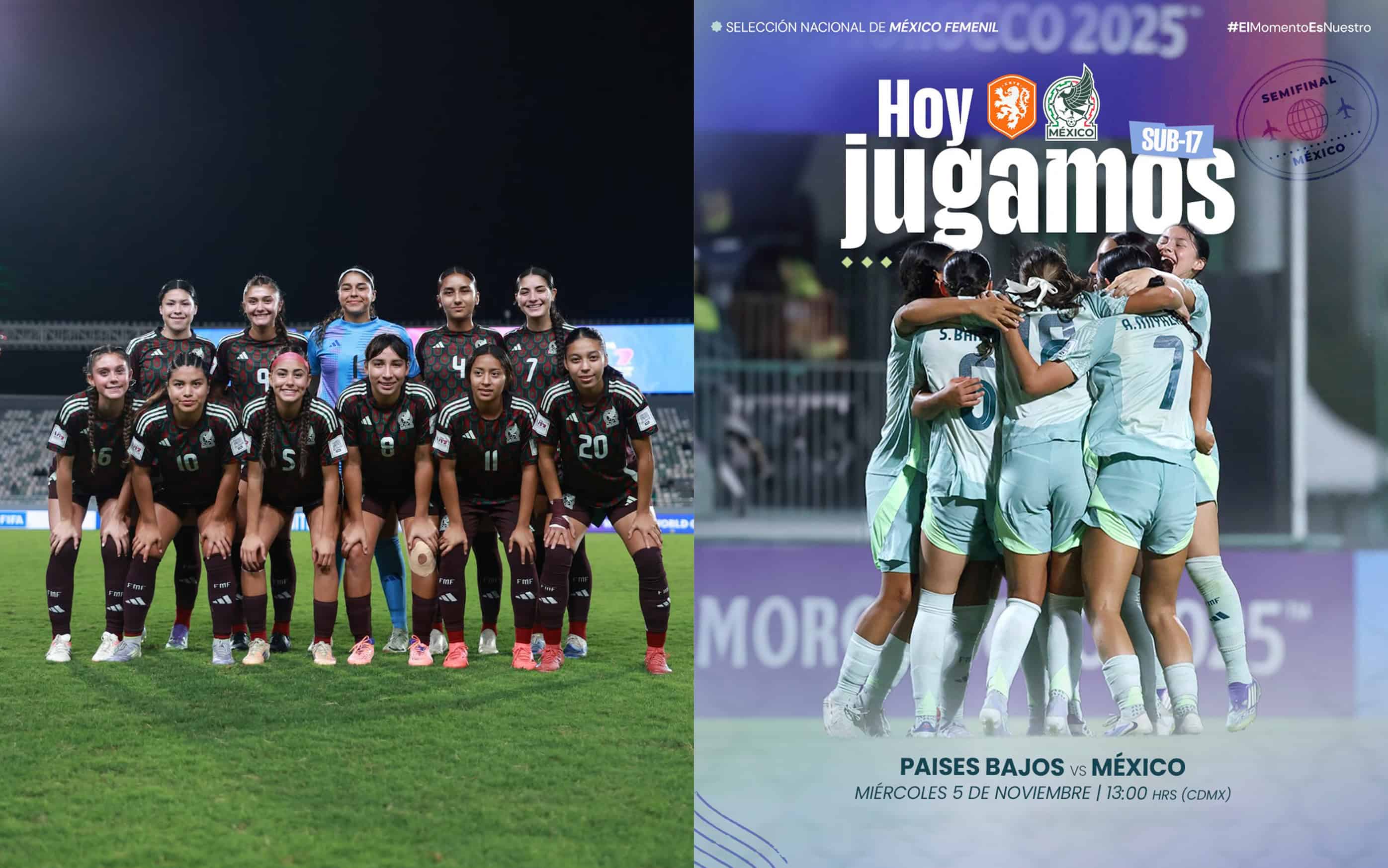 ¿A qué hora es la semifinal México vs Países Bajos del Mundial sub-17 femenil?