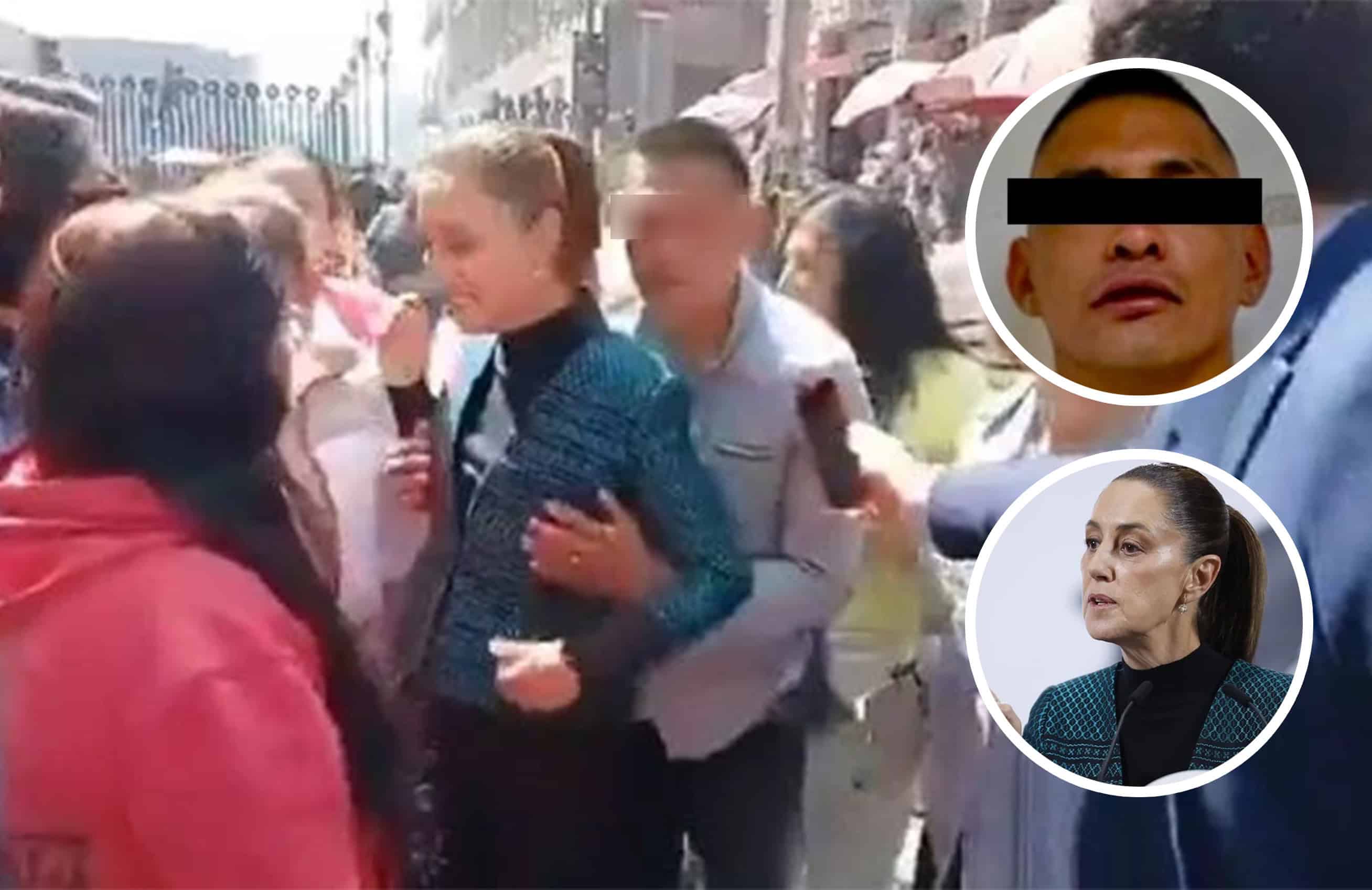 Detienen a hombre que acosó a la presidenta Claudia Sheinbaum en el Centro Histórico