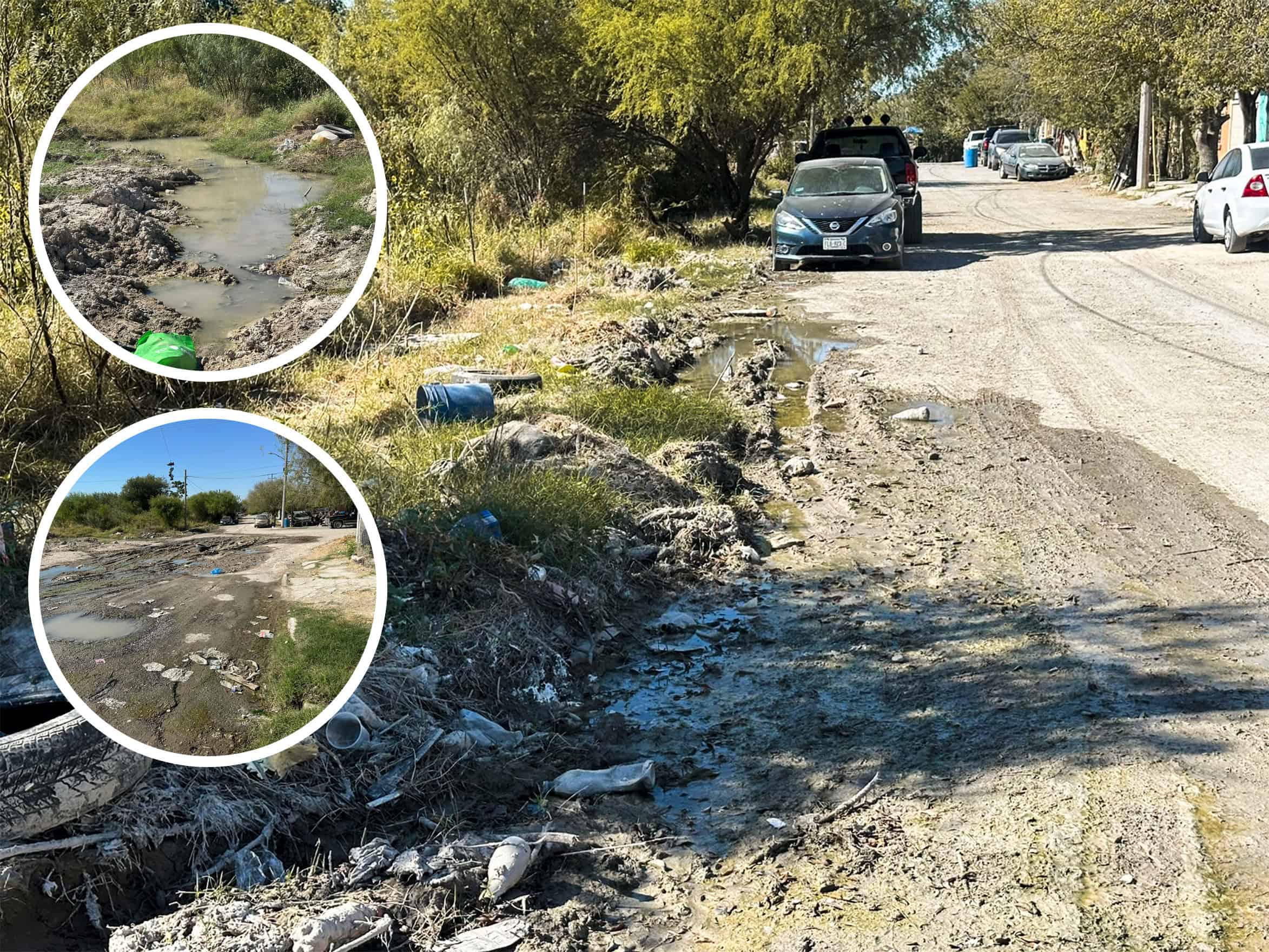 Viven entre el lodo y mal olor en Villas del Carmen: Exigen solución urgente