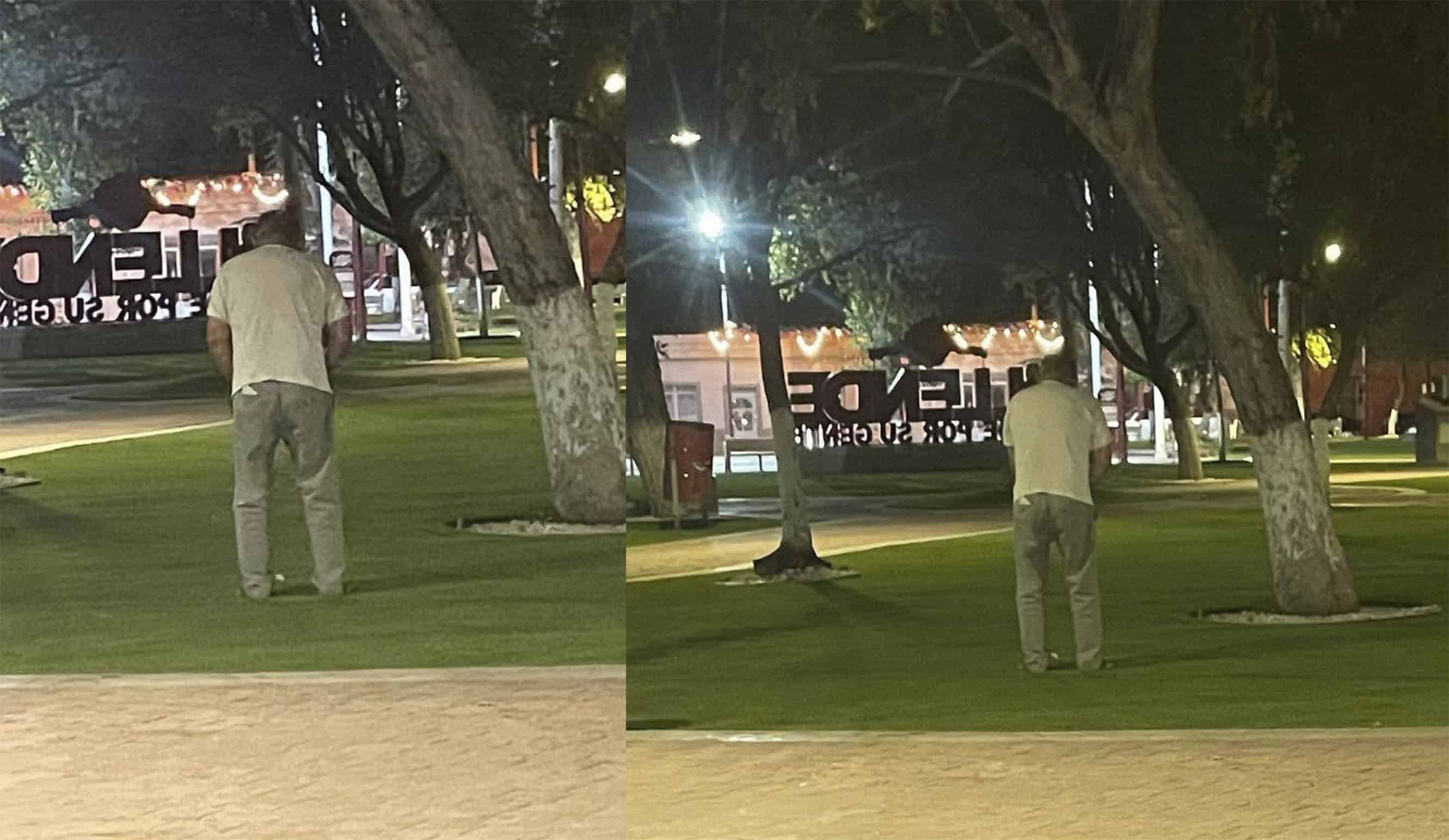 Hombre Realiza Actos Inapropiados en Plaza de Allende