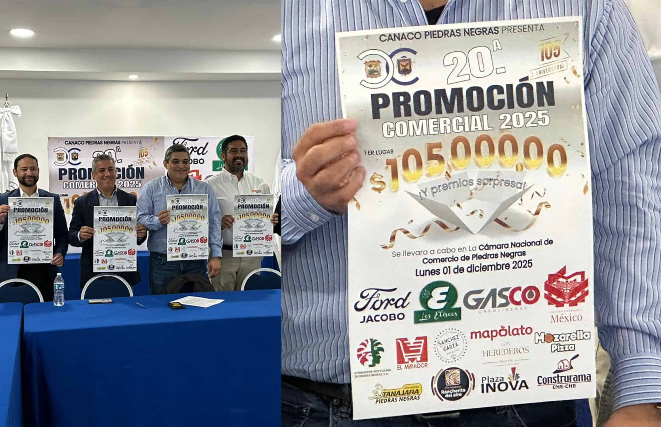 Listo el gran sorteo comercial de la CANACO en Piedras Negras