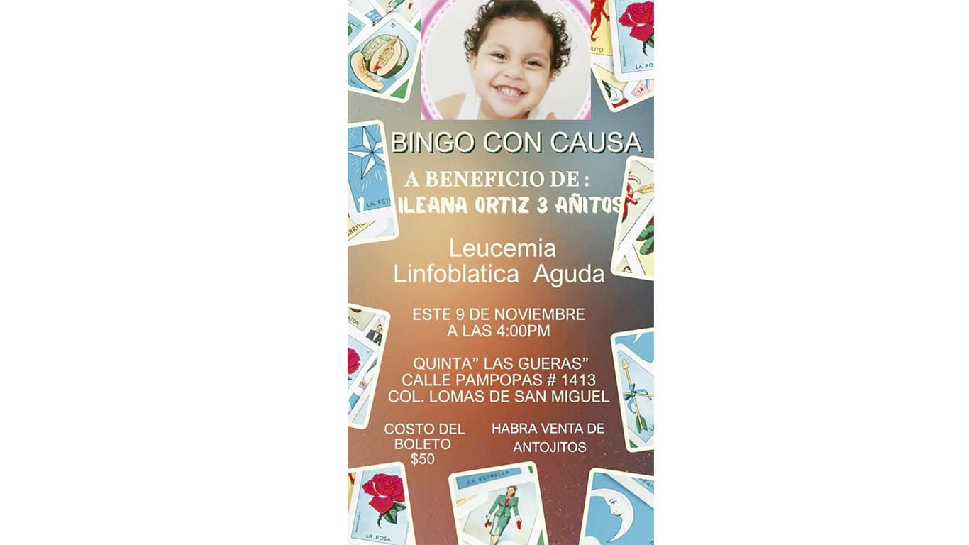 Evento solidario para apoyar a niña con leucemia