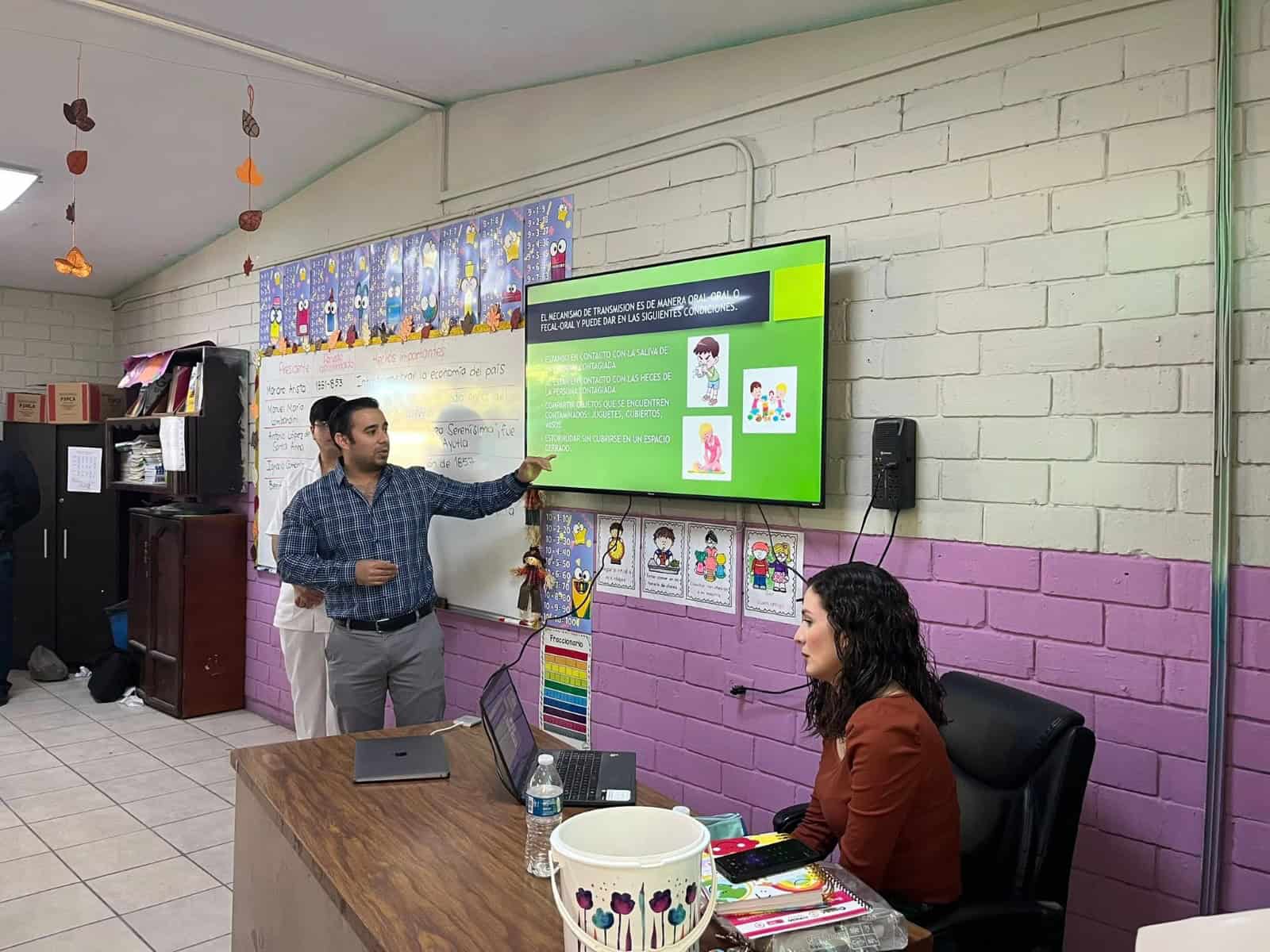 Promueven en Nava la prevención del virus Coxsackie y enfermedades respiratorias en escuelas primarias