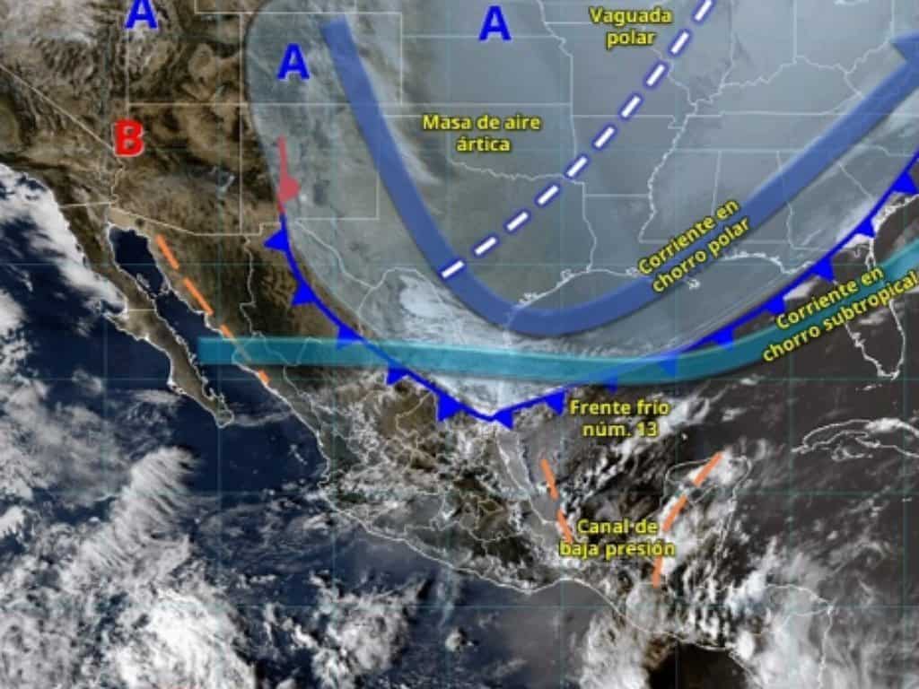 Nuevo frente frío trae aguanieve y heladas a varios estados de México