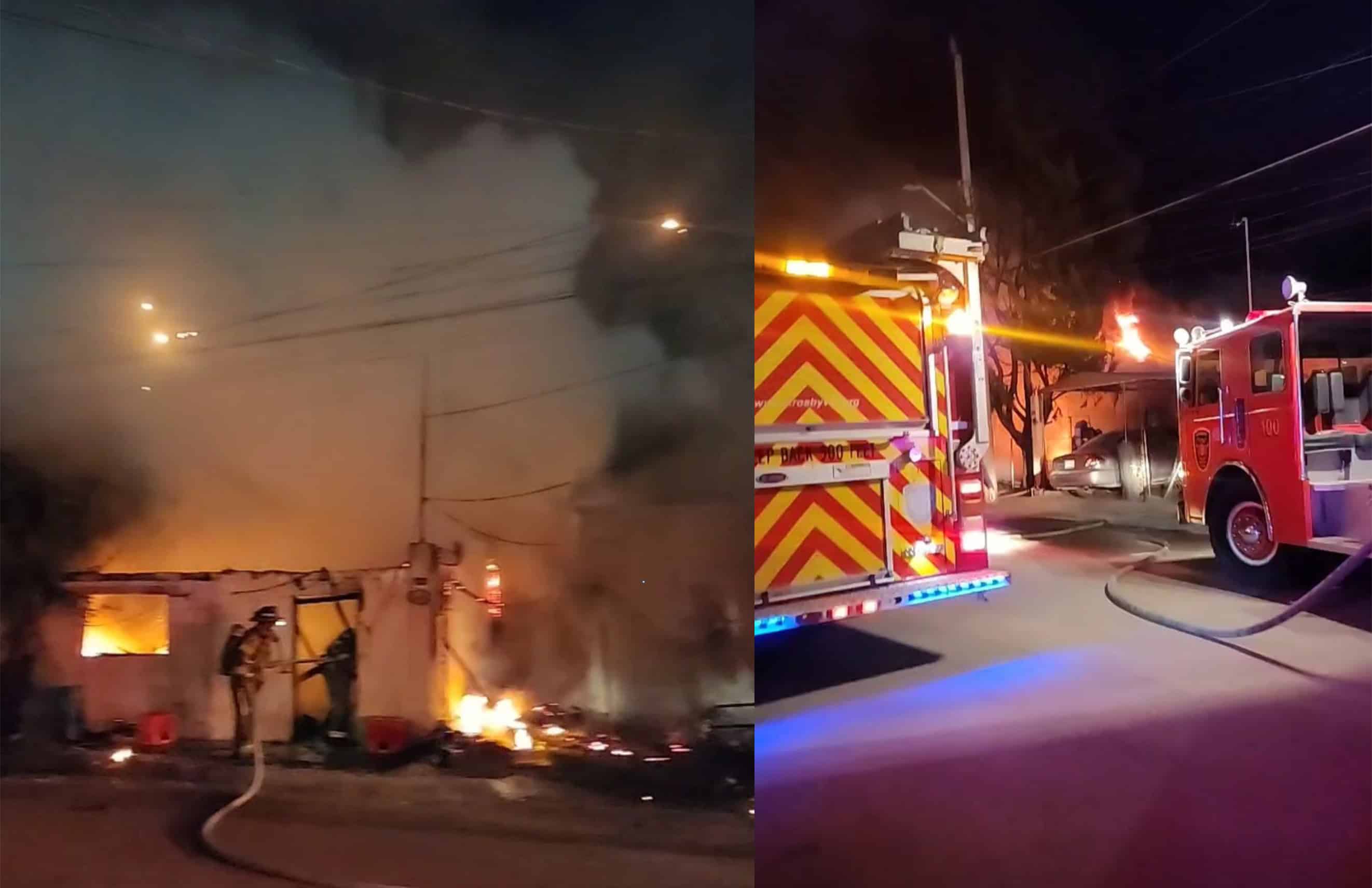 Incendio arrasa con dos viviendas en la colonia Fundadores de Acuña