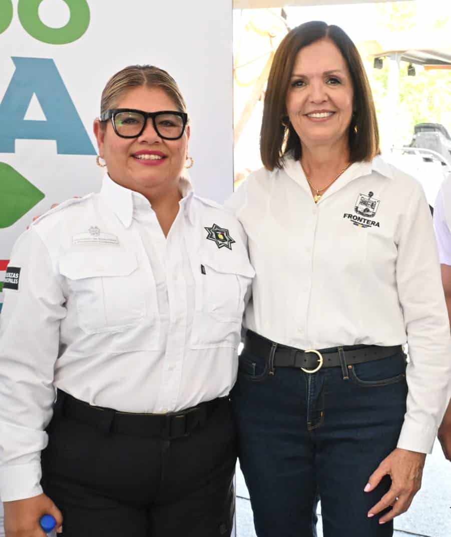 Alcaldesa Sari Pérez Cantú refuerza seguridad escolar en Frontera