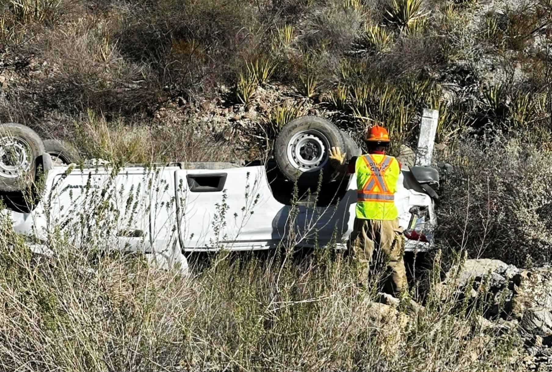 Hombre de 64 años resulta lesionado tras accidente en carretera Monclova