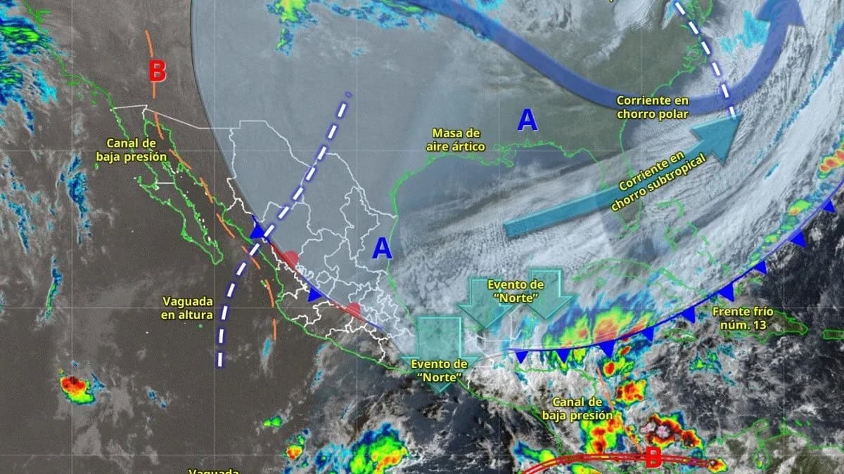 Frente frío en México: tormentas eléctricas y caída de nieve en varios estados