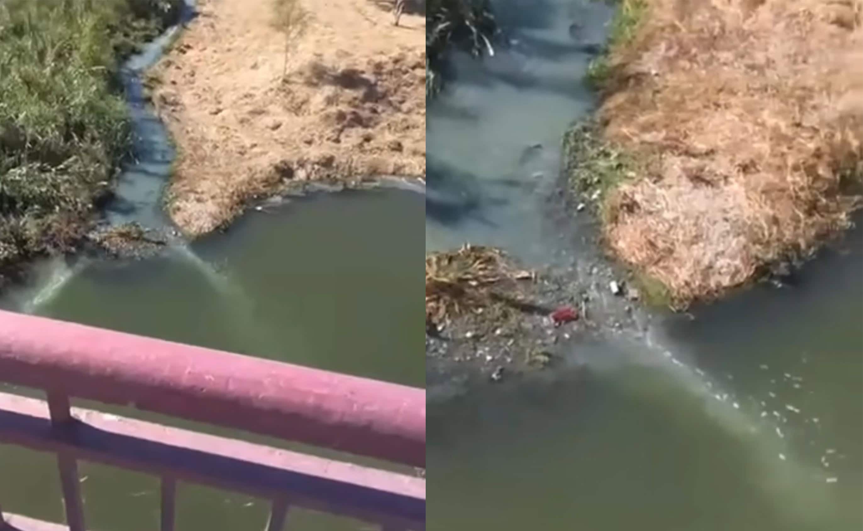 Denuncia de descarga de aguas contaminadas en río Escondido de Piedras Negras