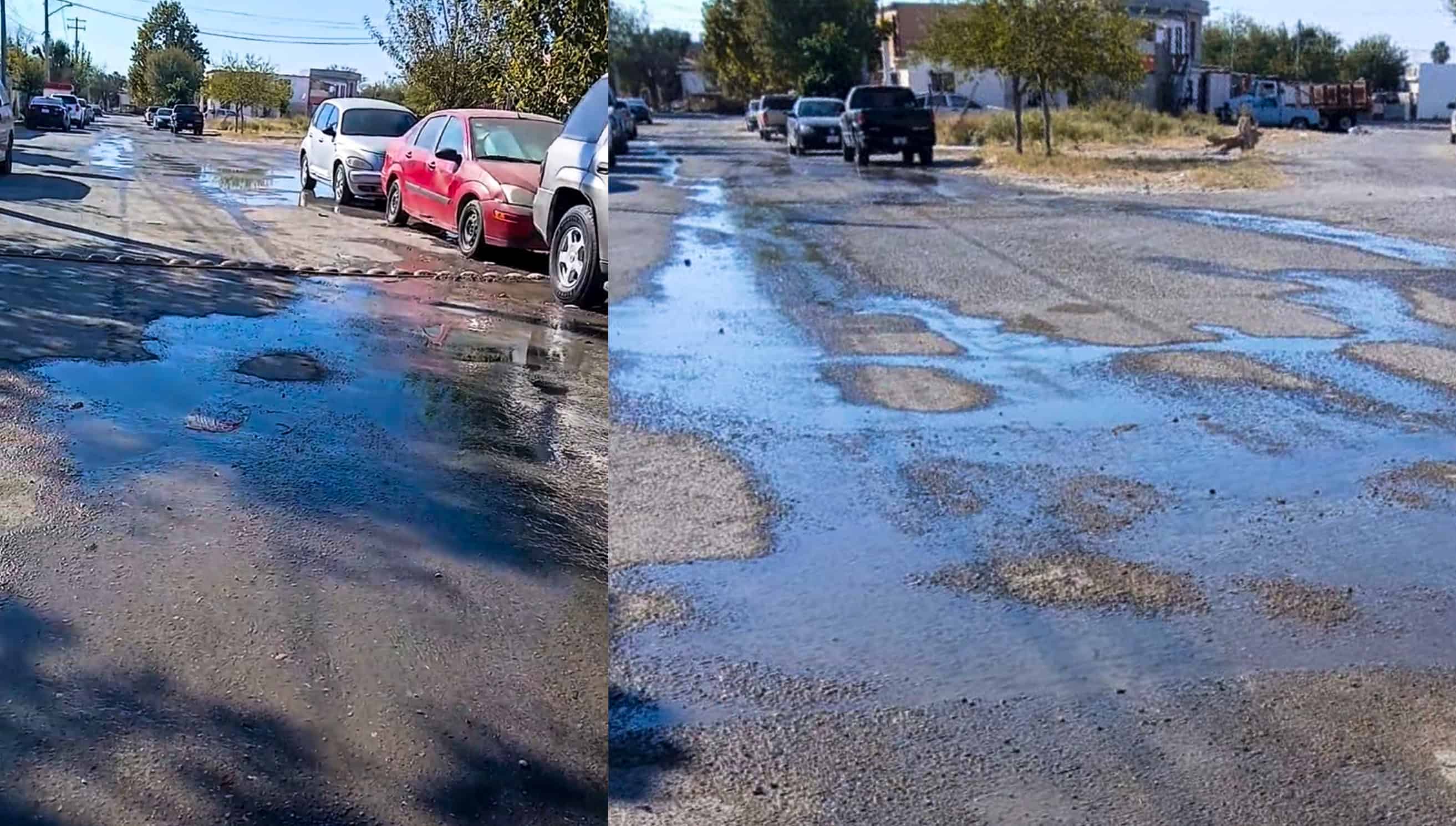 Fuga de aguas negras alarma a vecinos en Villas del Carmen