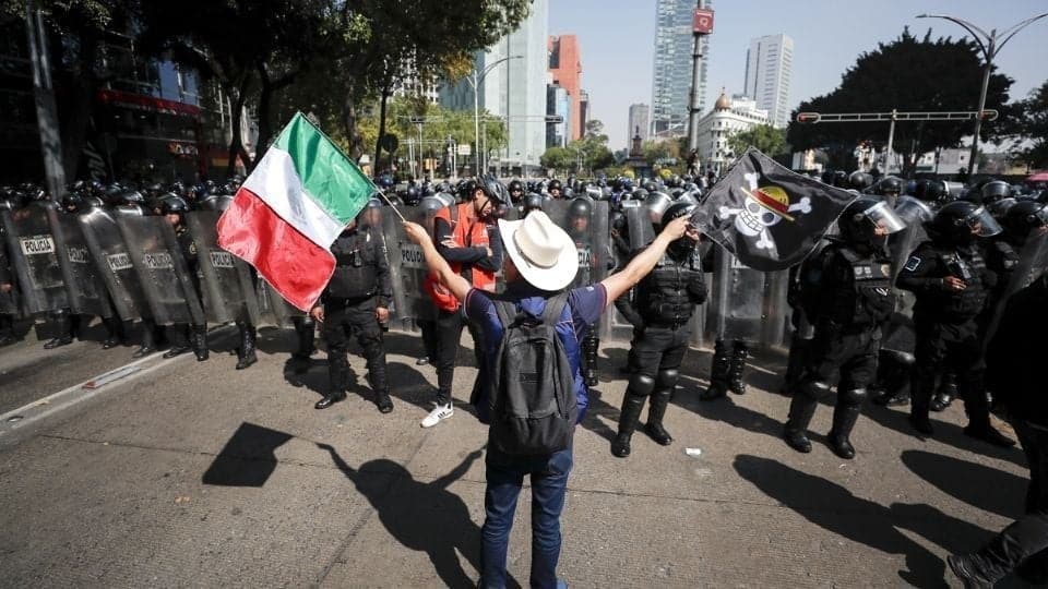 Baja afluencia en marcha de la Generación Z en Ciudad de México