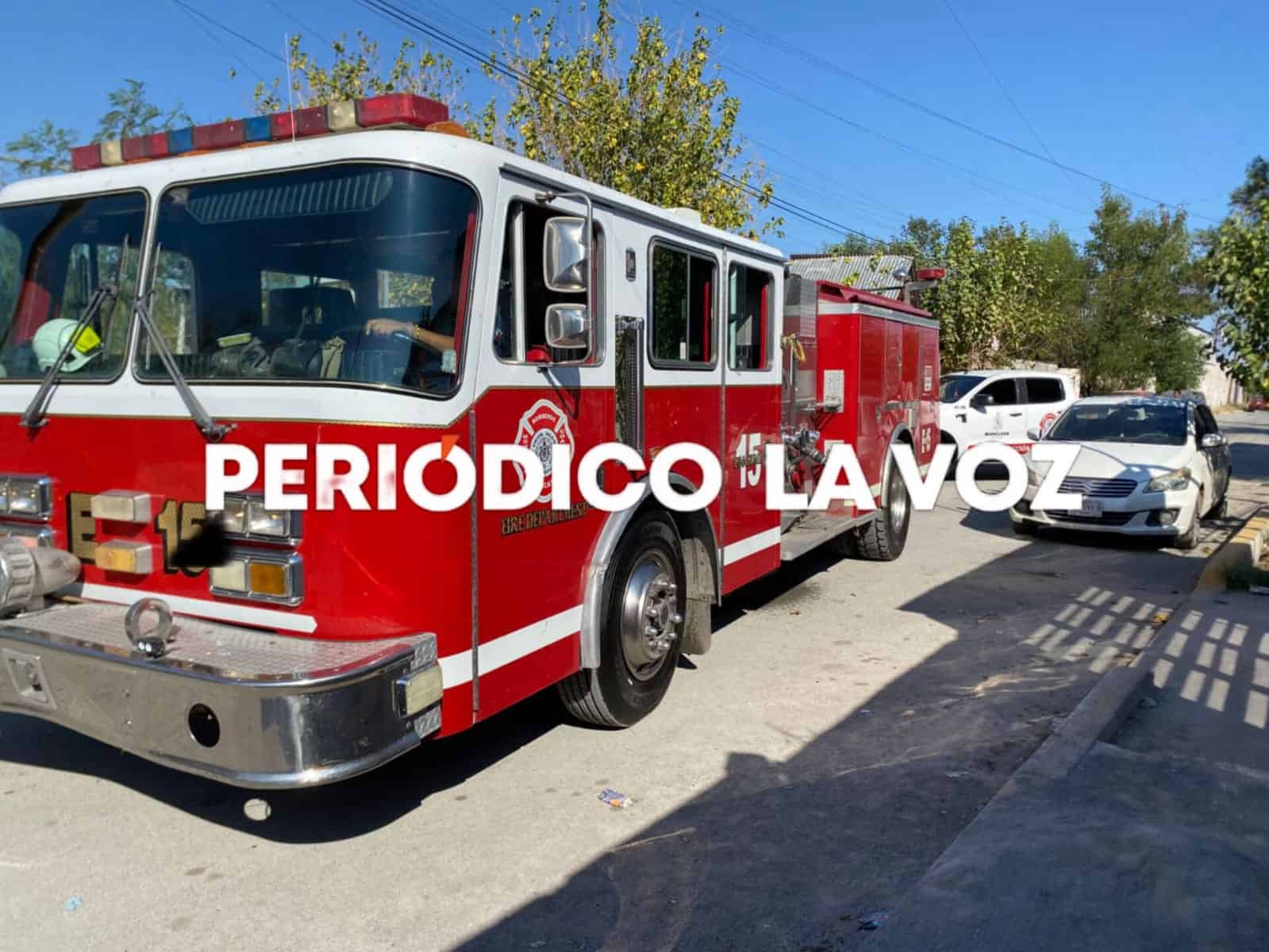 Bomberos de Monclova salvan cachorro en incendio de casa abandonada en Emiliano Zapata