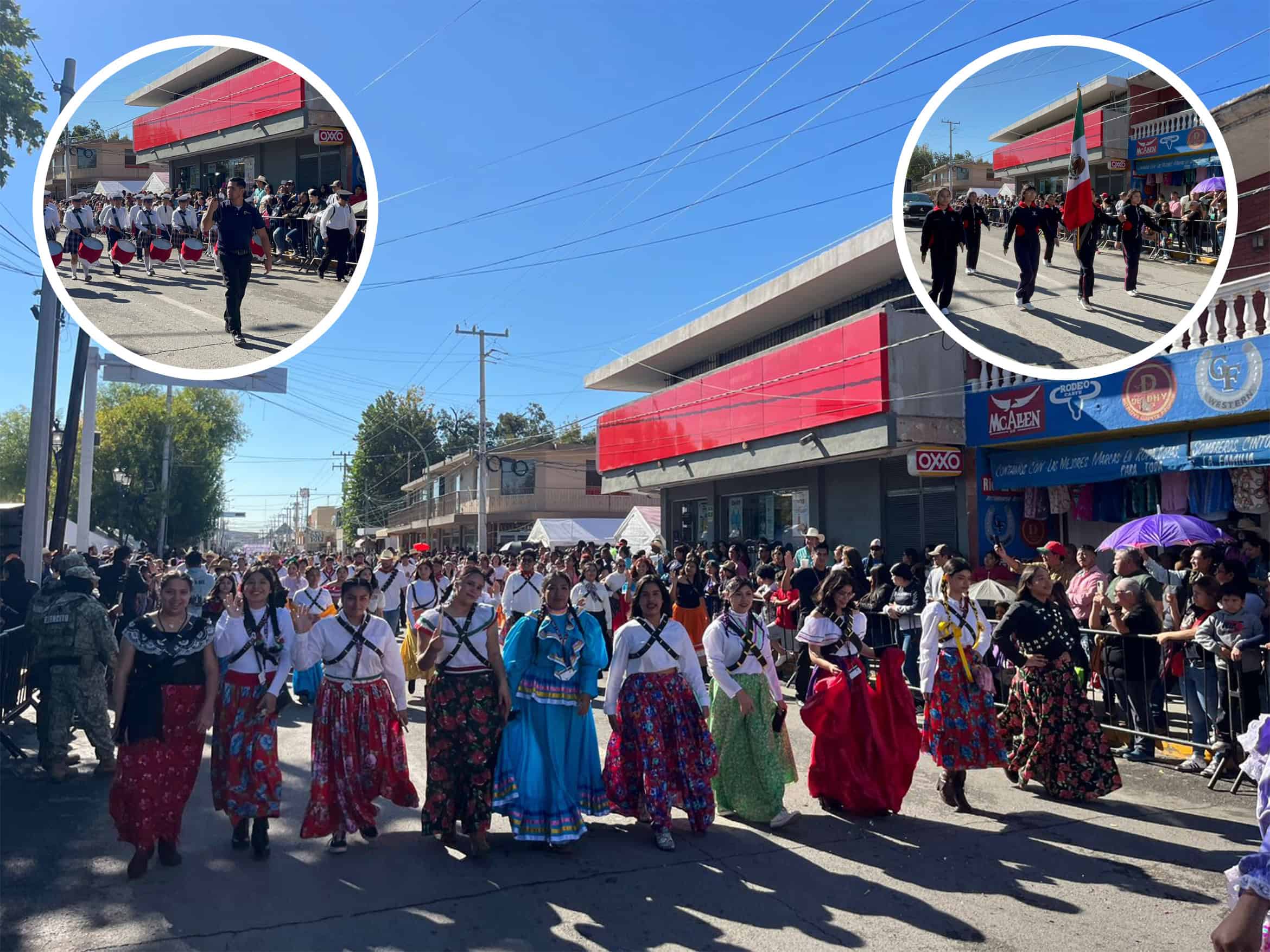 Desfile por el 115 Aniversario de la Revolución Mexicana reúne a instituciones educativas en Ciudad Acuña