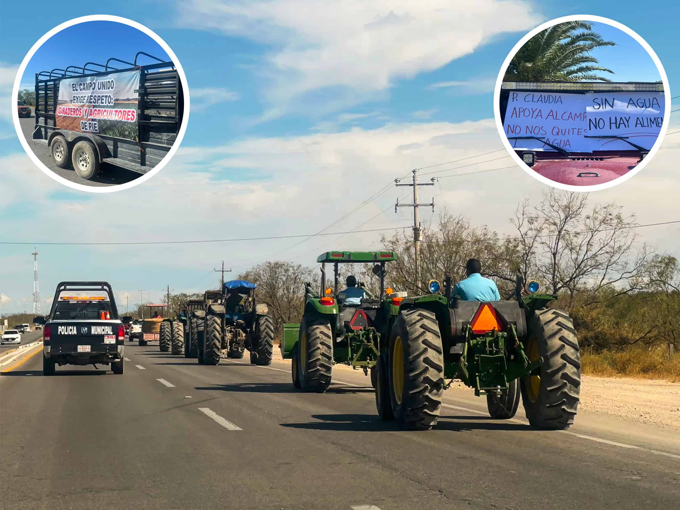 Productores del norte de Coahuila marchan contra la nueva Ley de Aguas Nacionales