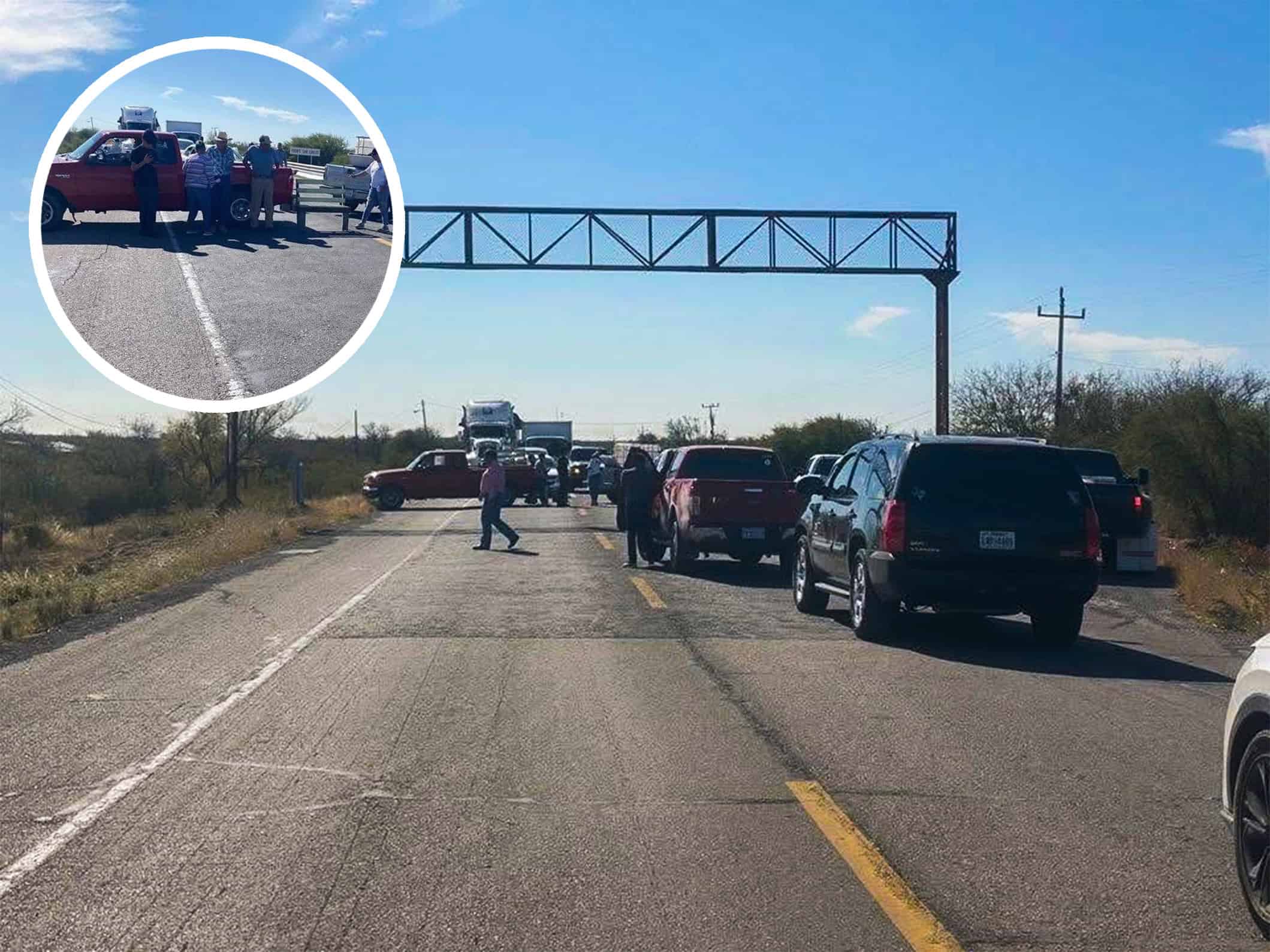 Productores bloquean accesos a Ciudad Acuña; puente internacional opera sin afectaciones