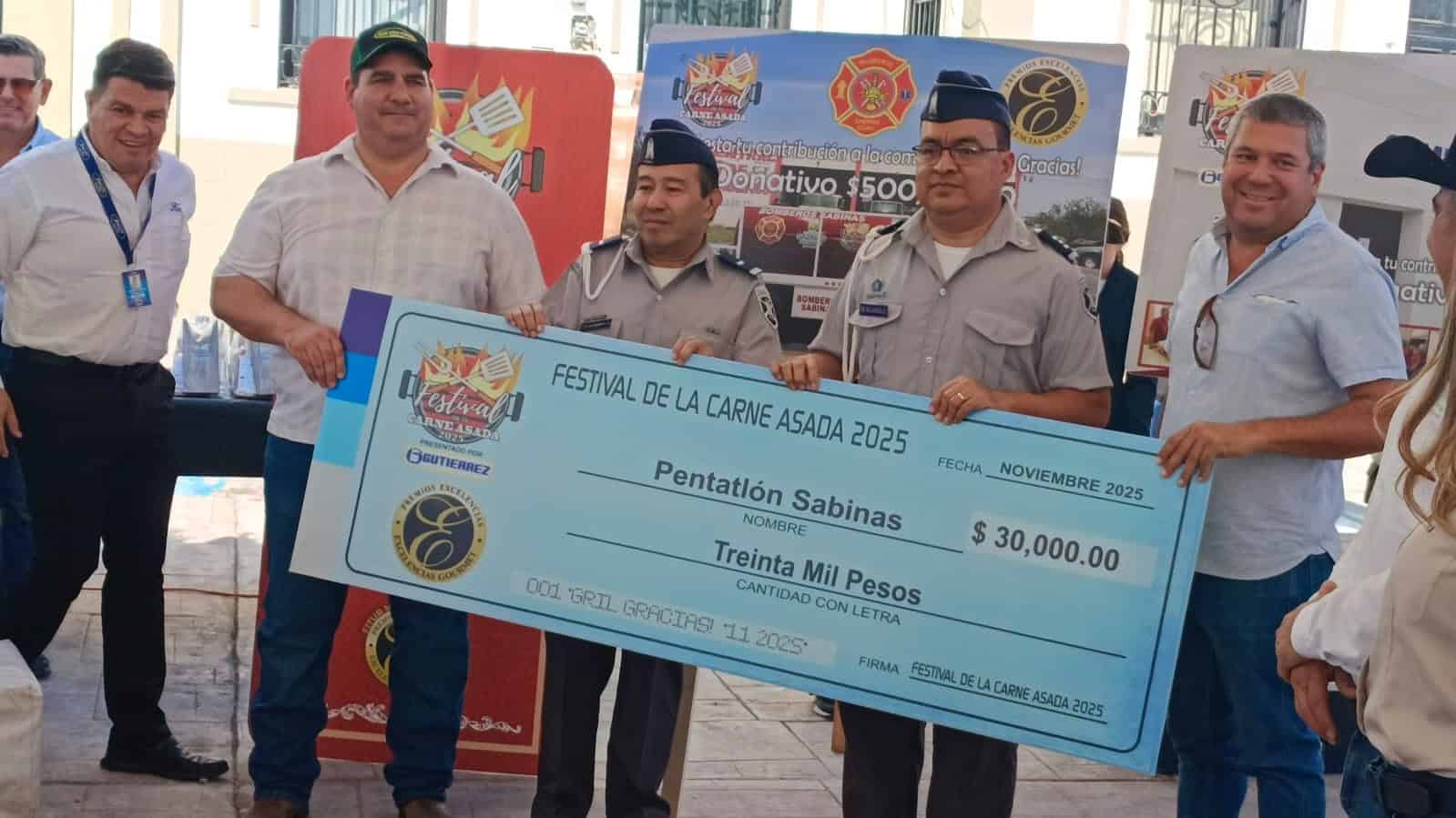 Festival de la Carne Asada 2025 entrega donativos a instituciones en Sabinas