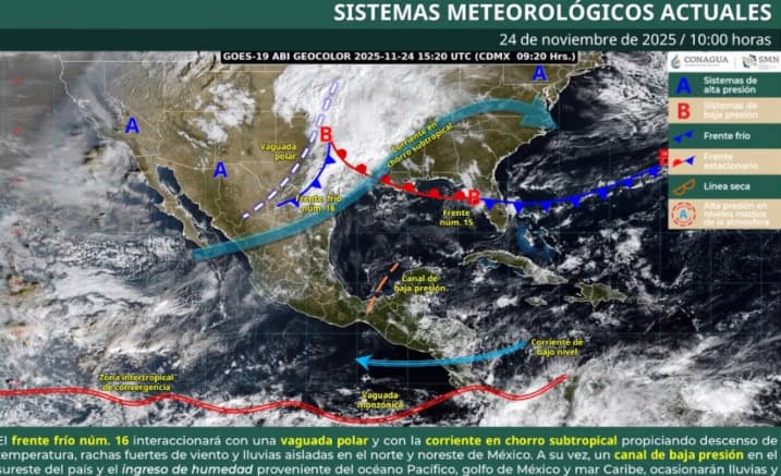 Protección Civil alerta sobre frente frío número 17 en Coahuila