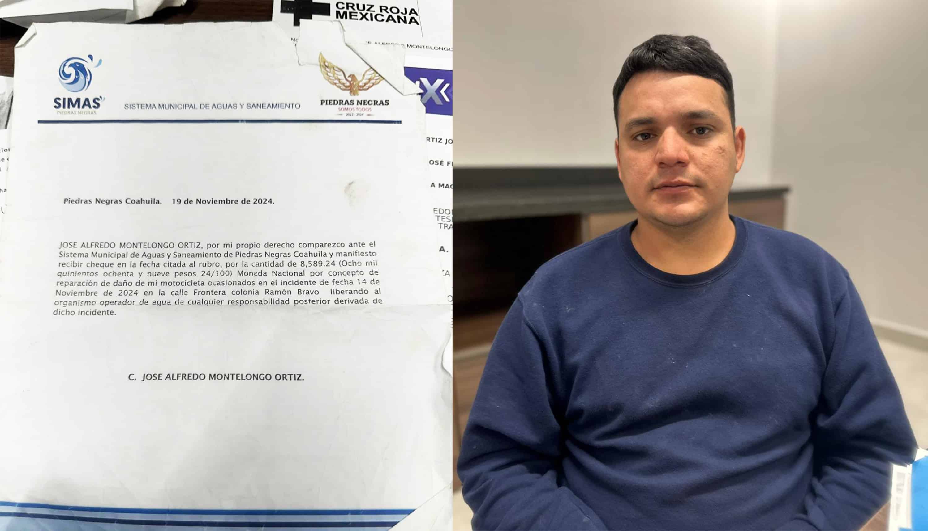 Ciudadano exige indemnización a SIMAS por lesiones tras caer en zanja sin señalización