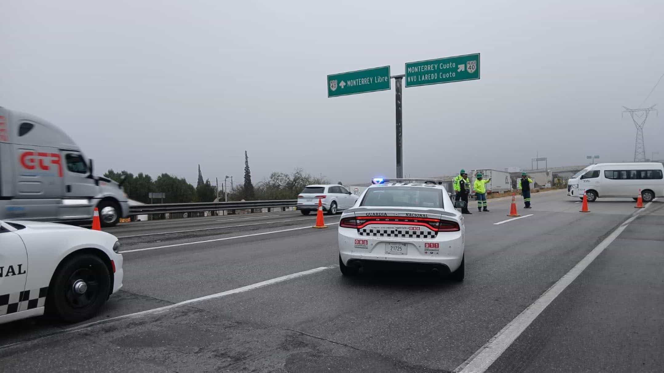 Accidente en kilómetro 63 de la autopista Saltillo Monterrey deja heridos