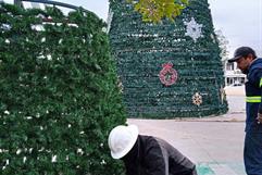 Frontera se prepara para el encendido del pino navideño este 2 de diciembre