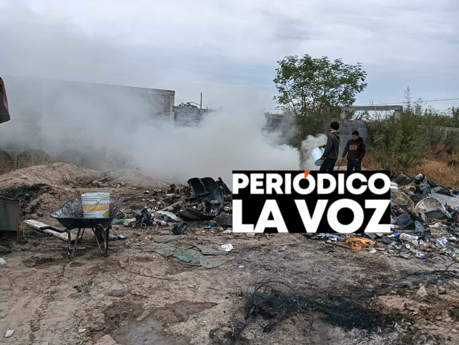 Quemazón de basura  moviliza a bomberos en yonke