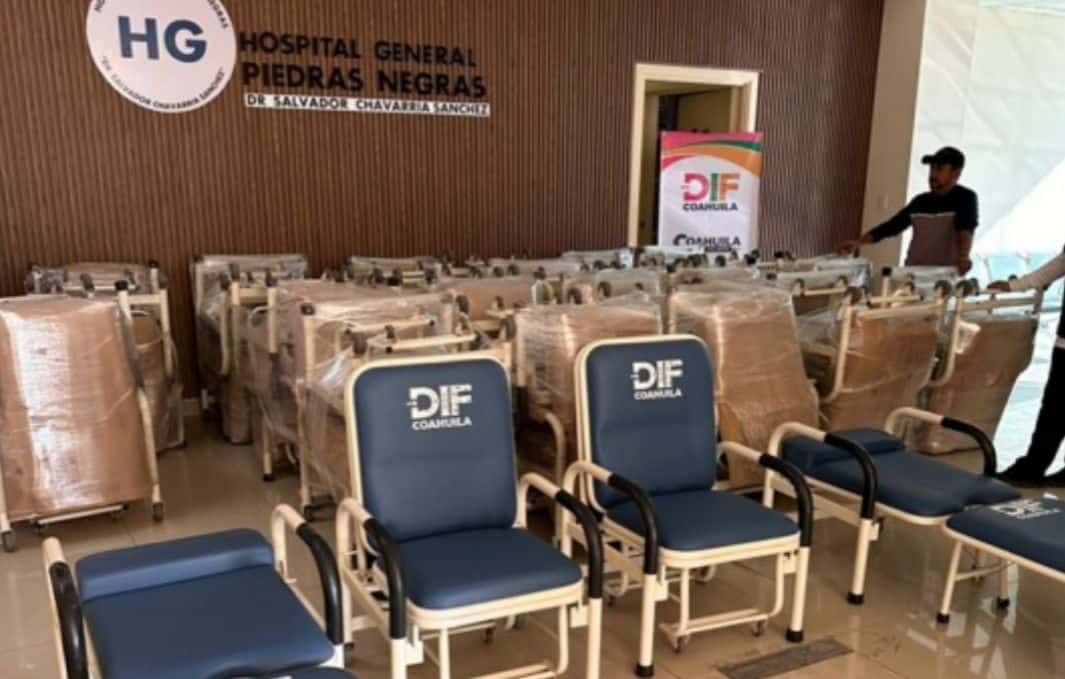 DIF Coahuila dona 40 sillas-cama al Hospital General de Piedras Negras