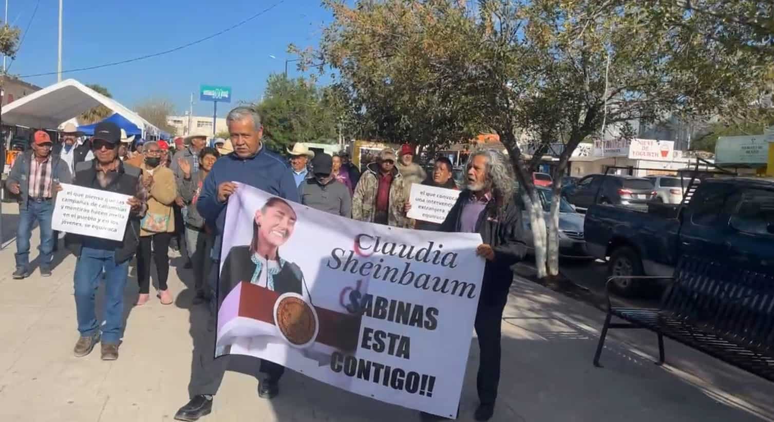 Claudia Sheinbaum recibe respaldo en marcha de Sabinas