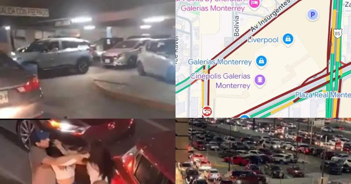 Galerías Monterrey colapsa por compras navideñas: tráfico y peleas