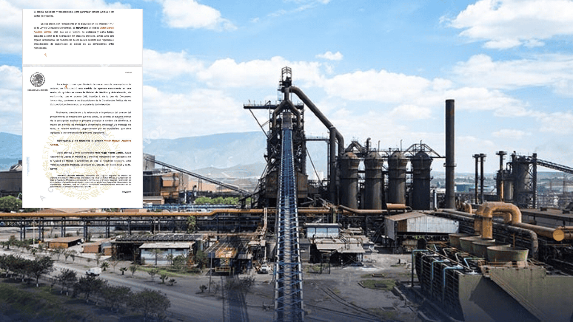 AHMSA EN LA CUERDA FLOJA: JUEZA EXIGE BASES DE SUBASTA Y APERCIBE CON MULTA AL SÍNDICO