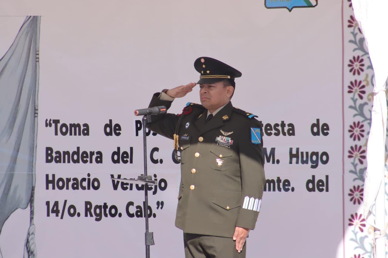 Hugo Horacio Verdejo toma mando del 14 Regimiento en Múzquiz